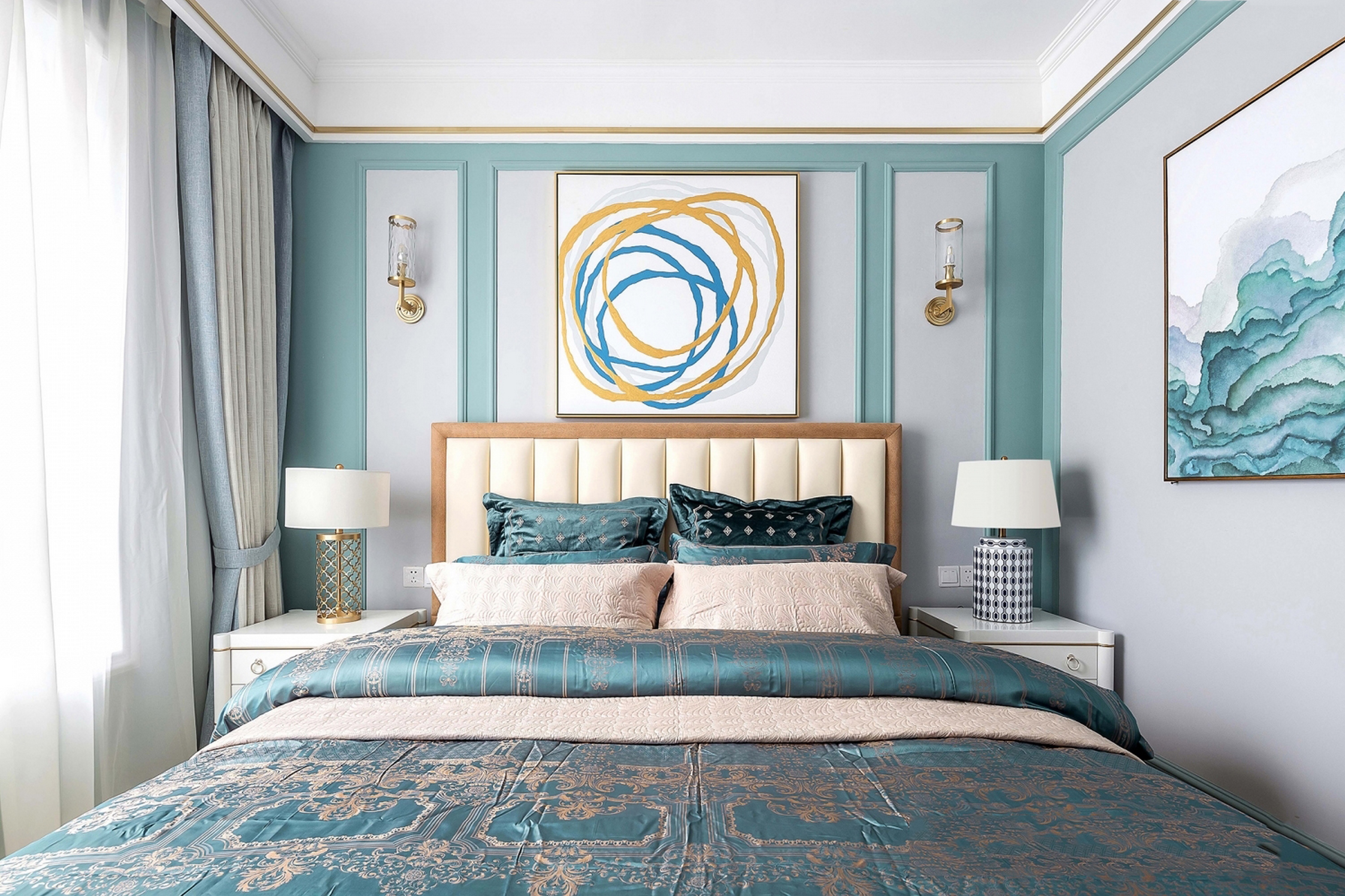 【觀白設(shè)計】115m2 _ 美式輕奢·覓林 _ 實景圖_平面圖