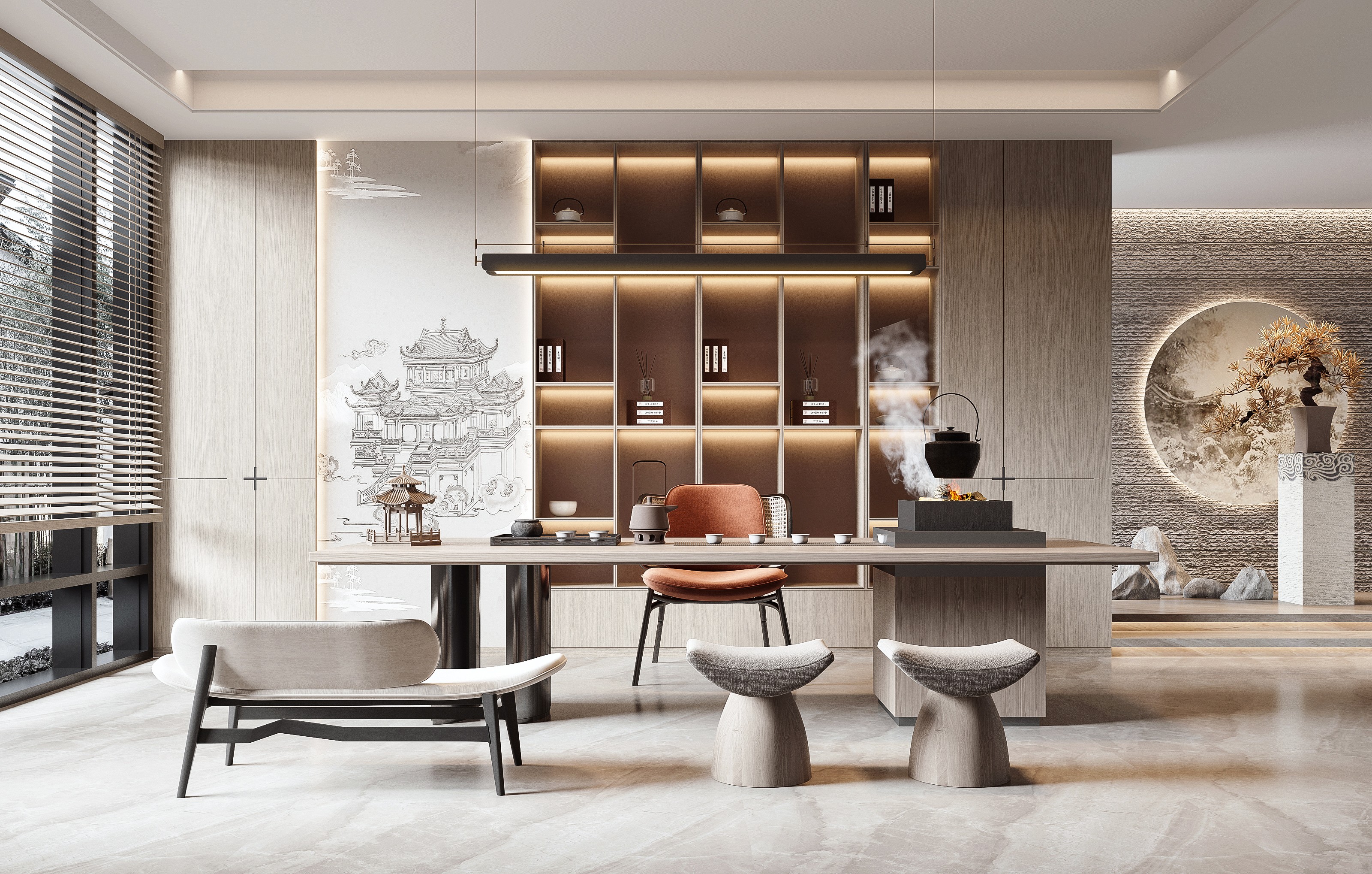 絕美茶室設(shè)計(jì)｜中式茶空間的 N 種高級(jí)打開(kāi)方式