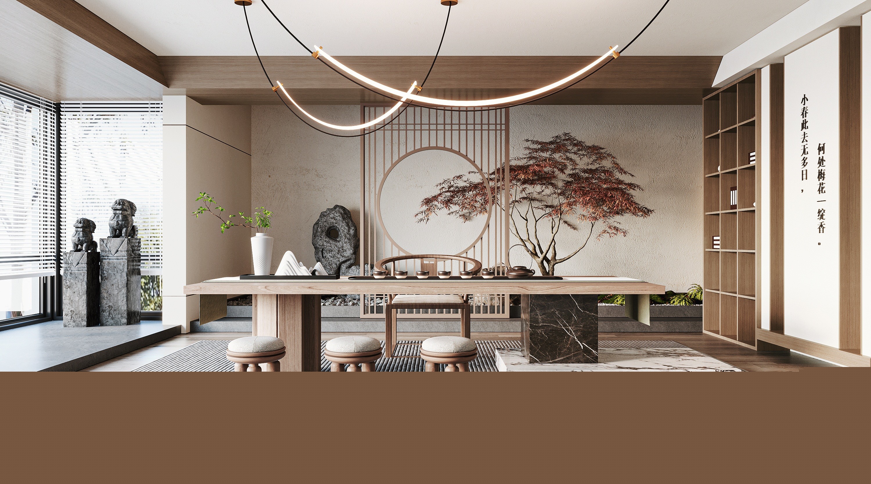 絕美茶室設(shè)計(jì)｜中式茶空間的 N 種高級(jí)打開(kāi)方式