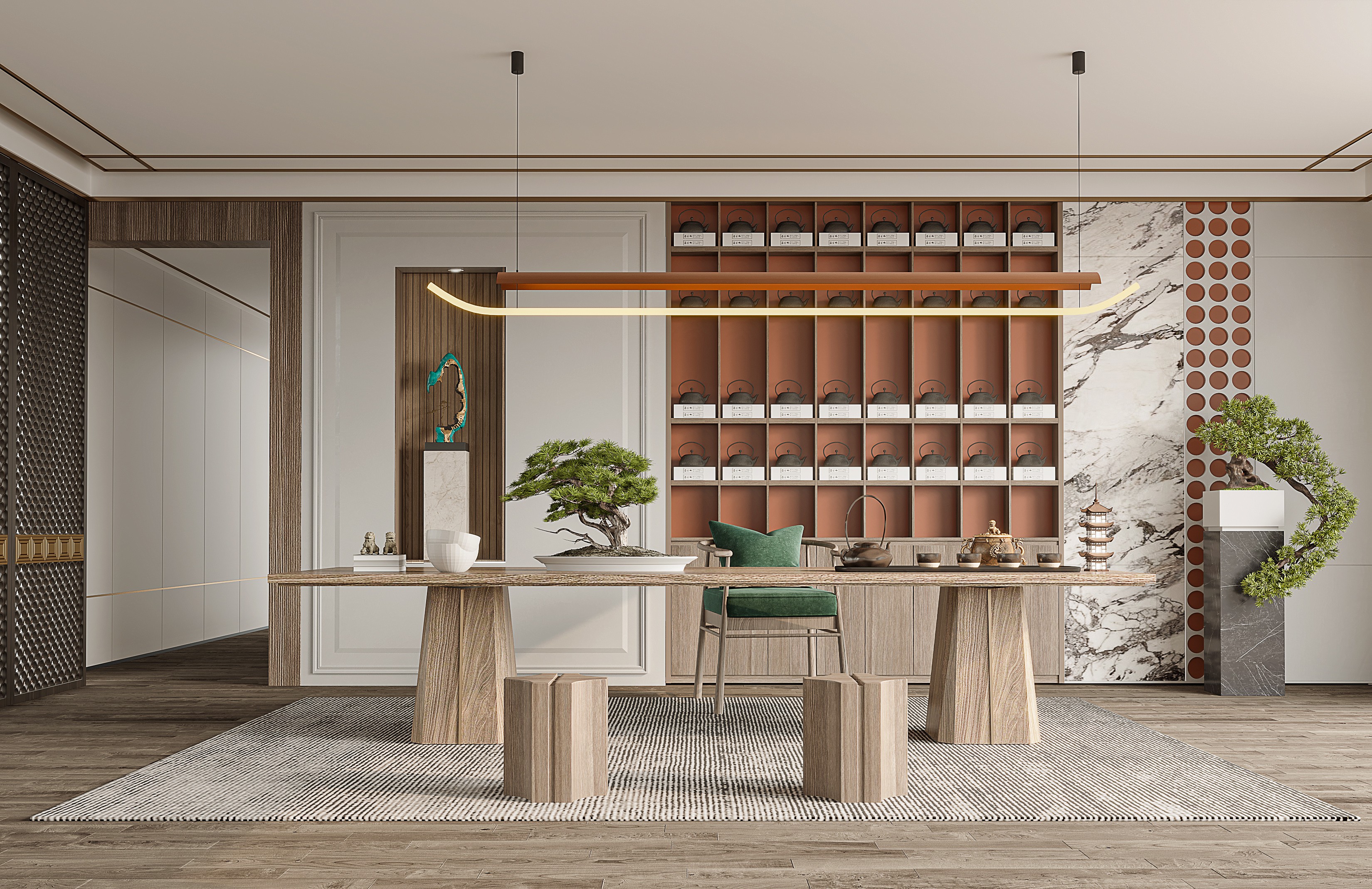 絕美茶室設(shè)計(jì)｜中式茶空間的 N 種高級(jí)打開(kāi)方式